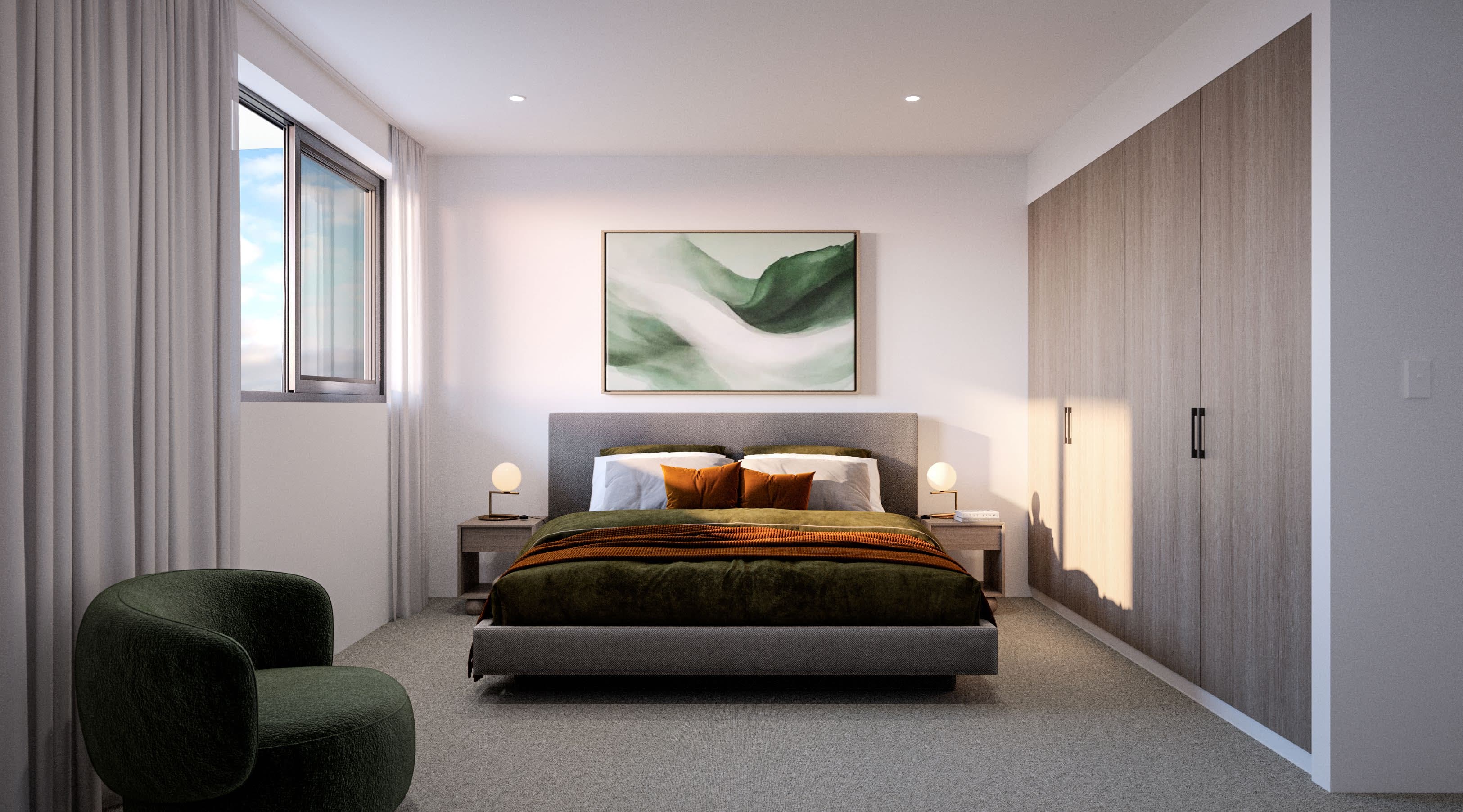 Unit 502 bedroom